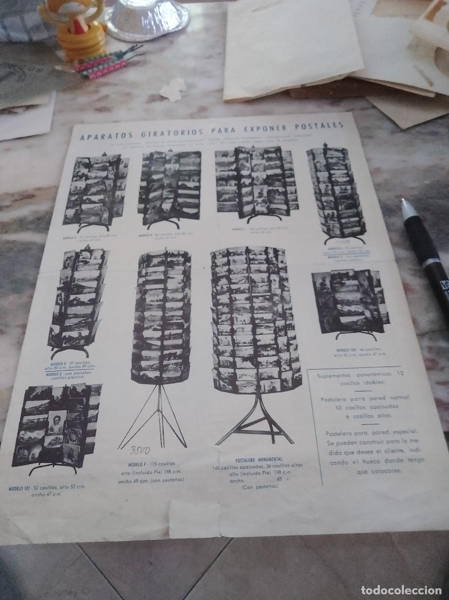 Otros art&iacute;culos de coleccionismo en papel: Muestras,&uacute;nico Aparatos giratorios para expositores postales a&ntilde;os 60,70 unico