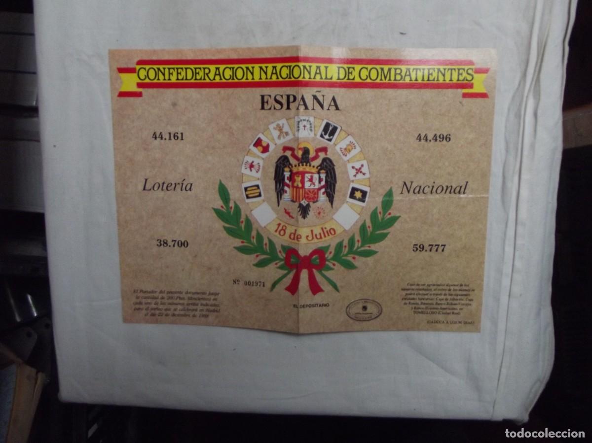 Otros art&iacute;culos de coleccionismo en papel: PARTICIPACION DE LOTERIA DE 1989 CONFEDERACION NACIONAL DE COMBATIENTES