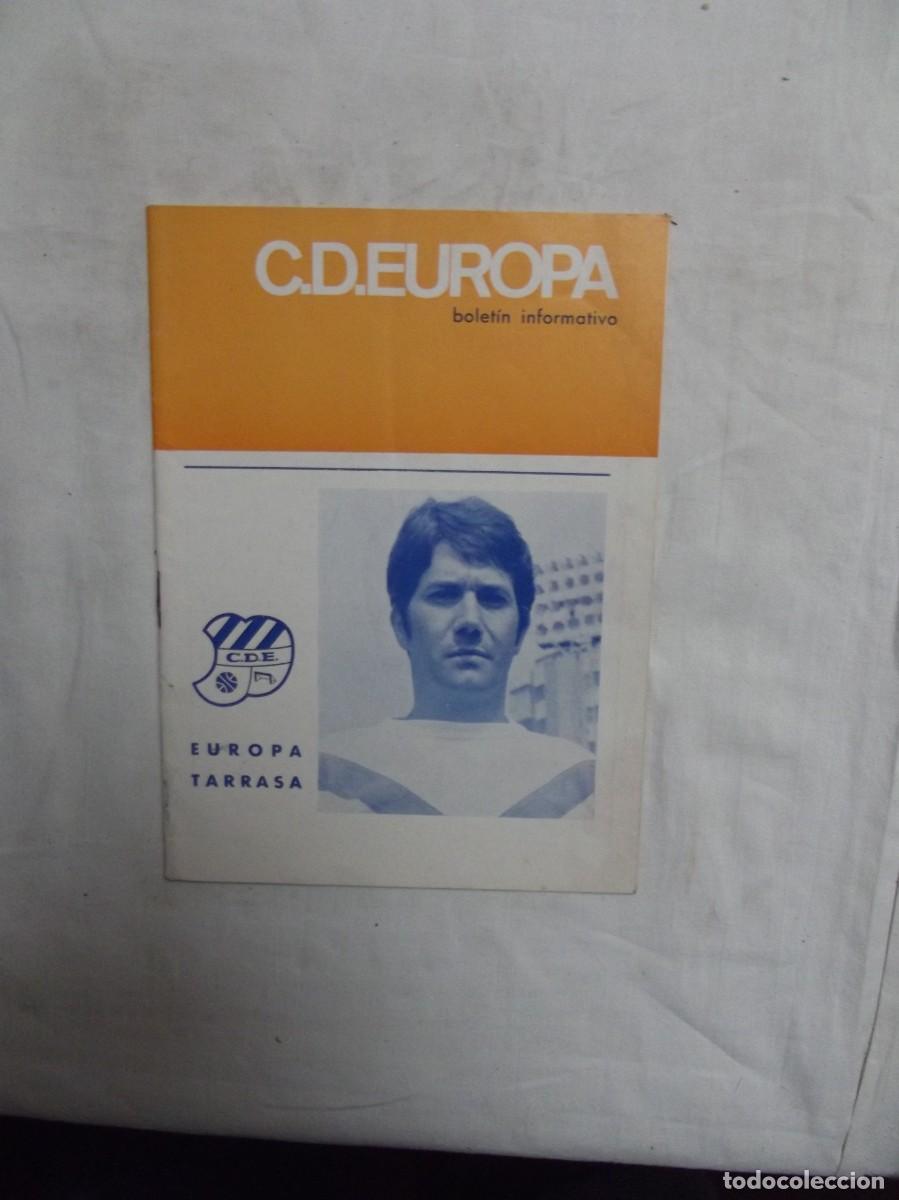 Otros art&iacute;culos de coleccionismo en papel: BOLETIN C. D. EUROPA TARRASA