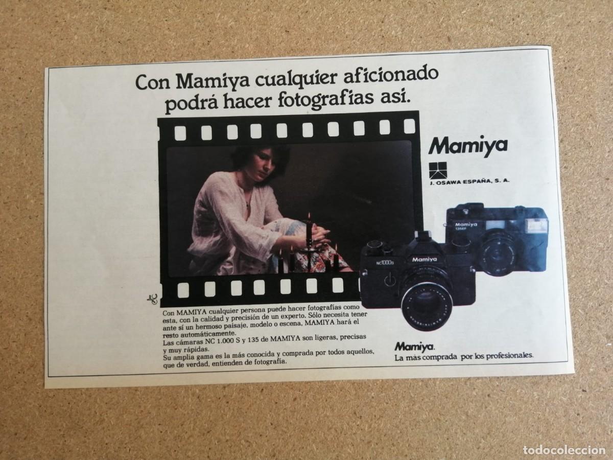 Otros art&iacute;culos de coleccionismo en papel: ANUNCIO. CAMARAS FOTOGRAFICAS MAMIYA