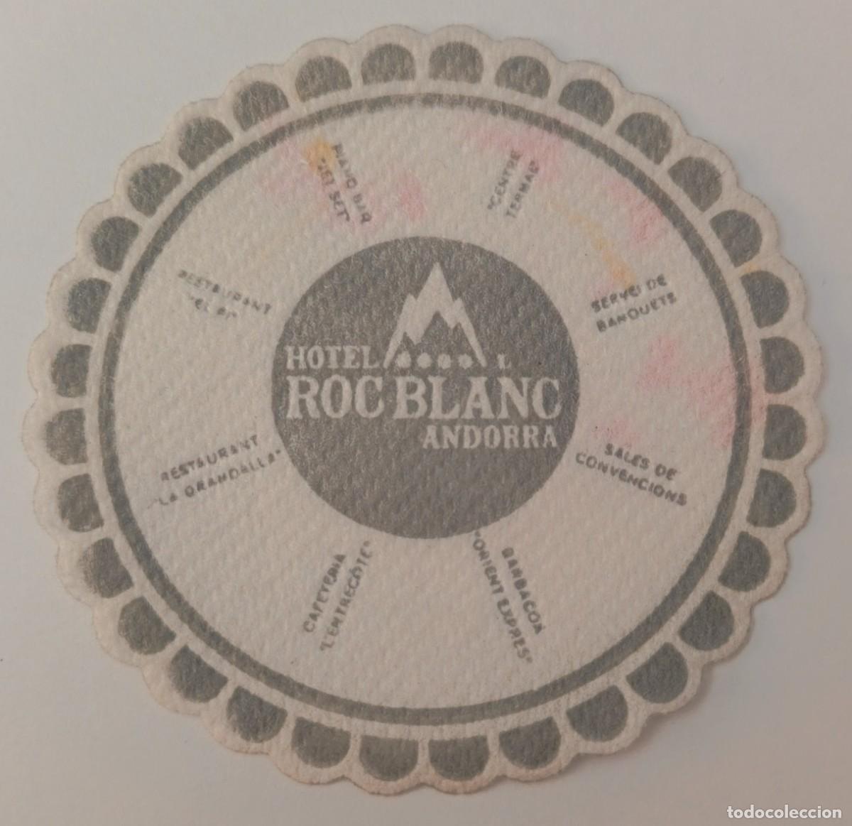 Otros art&iacute;culos de coleccionismo en papel: Posavasos. Posavasos redondo. Roc Blanc Andorra.