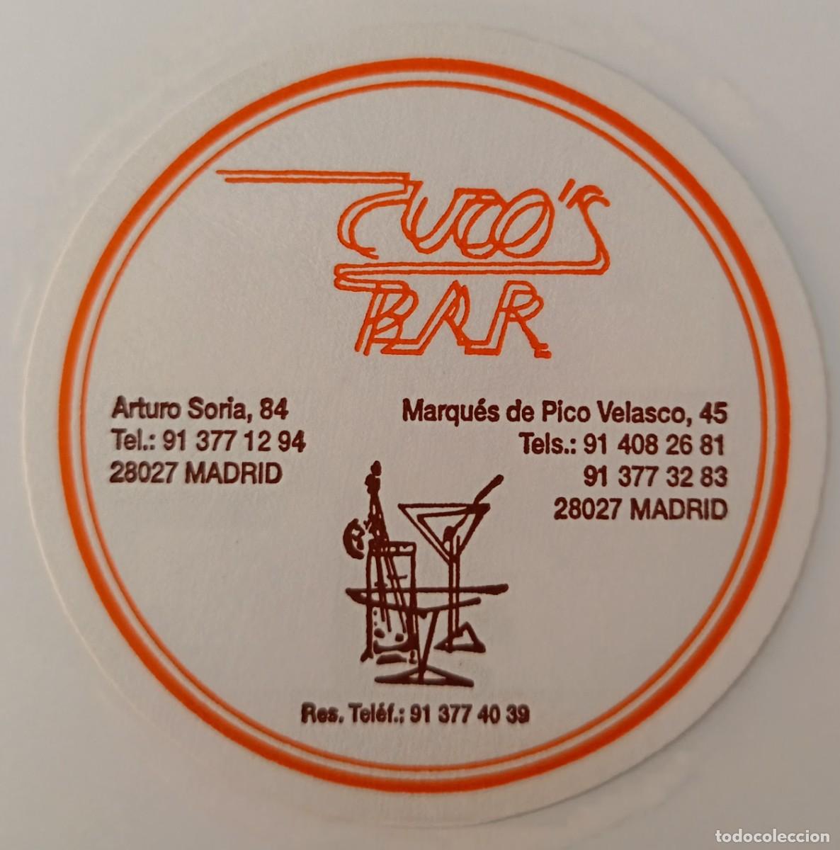 Otros art&iacute;culos de coleccionismo en papel: Posavasos. Posavasos redondo. Cucos Bar Madrid.