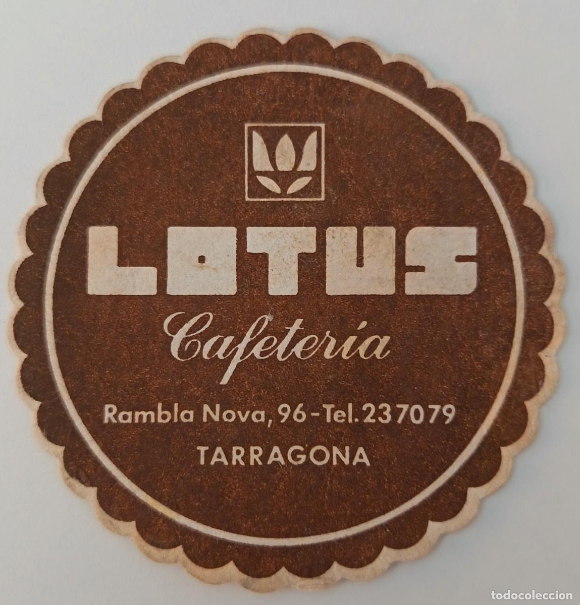 Otros art&iacute;culos de coleccionismo en papel: 2 Posavasos. Posavasos redondo. Lotus Cafeteria Tarragona.