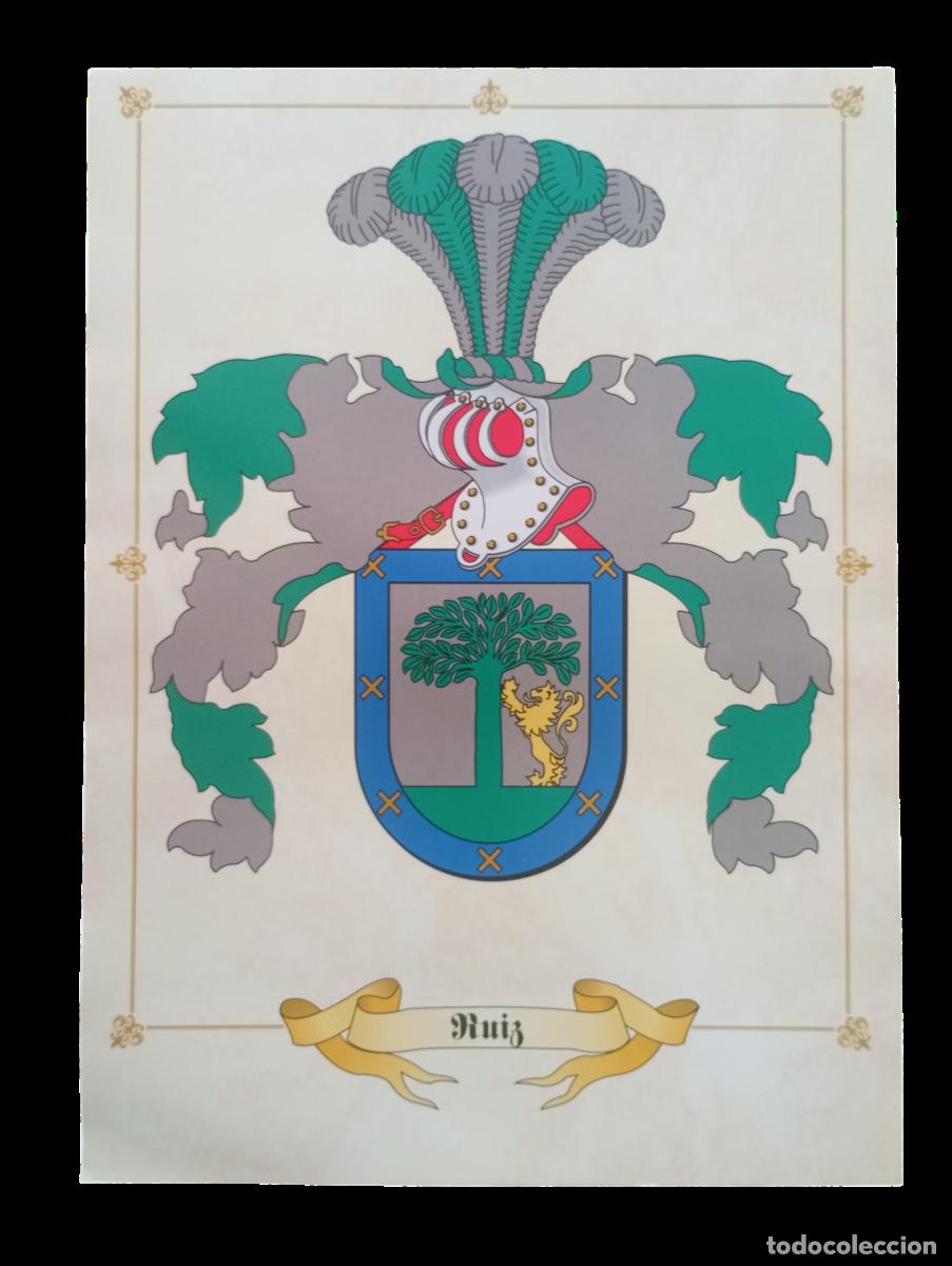 Otros art&iacute;culos de coleccionismo en papel: APELLIDO RUIZ LAMINA PAPEL COUCH&Eacute; 34 CENTIMETROS LG29