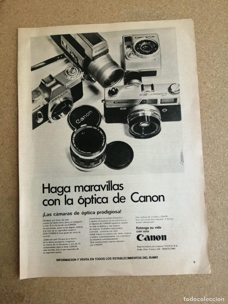 Otros art&iacute;culos de coleccionismo en papel: ANUNCIO. CAMARAS FOTOGRAFICAS CANON