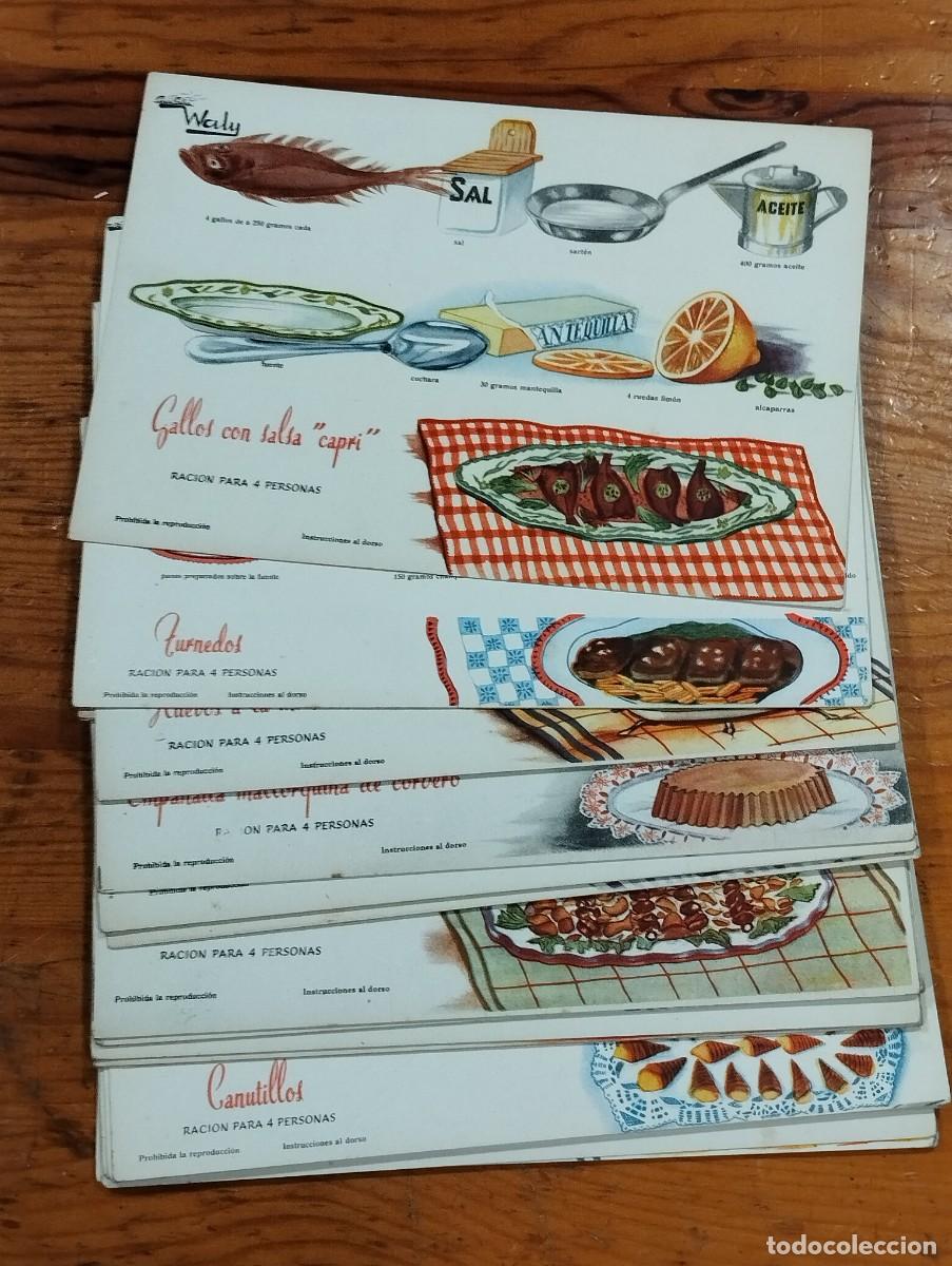 Otros art&iacute;culos de coleccionismo en papel: TREINTA 30 FICHAS WALY. RECETAS DE COCINA