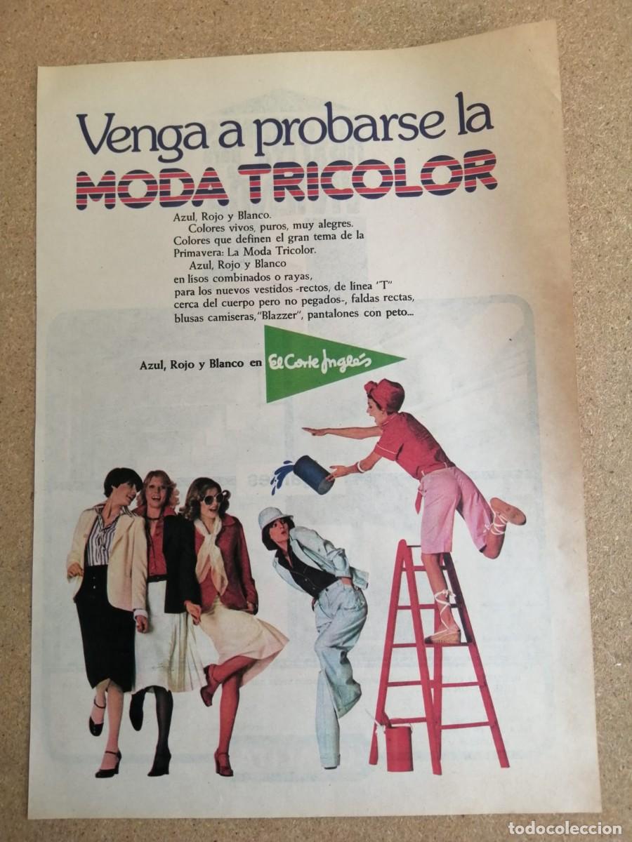 Otros art&iacute;culos de coleccionismo en papel: ANUNCIO. MODA TRICOLOR DE EL CORTE INGLES