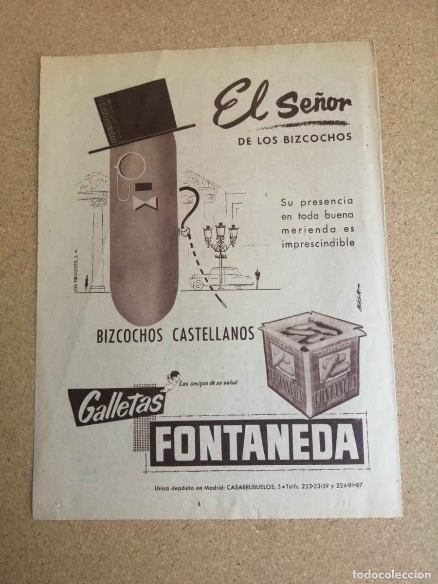 Otros art&iacute;culos de coleccionismo en papel: ANUNCIO. GALLETAS FONTANEDA