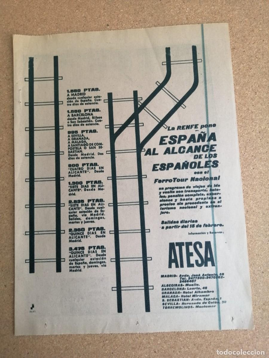 Otros art&iacute;culos de coleccionismo en papel: ANUNCIO. RENFE PONE ESPA&Ntilde;A AL ALCANCE DE LOS ESPA&Ntilde;OLES