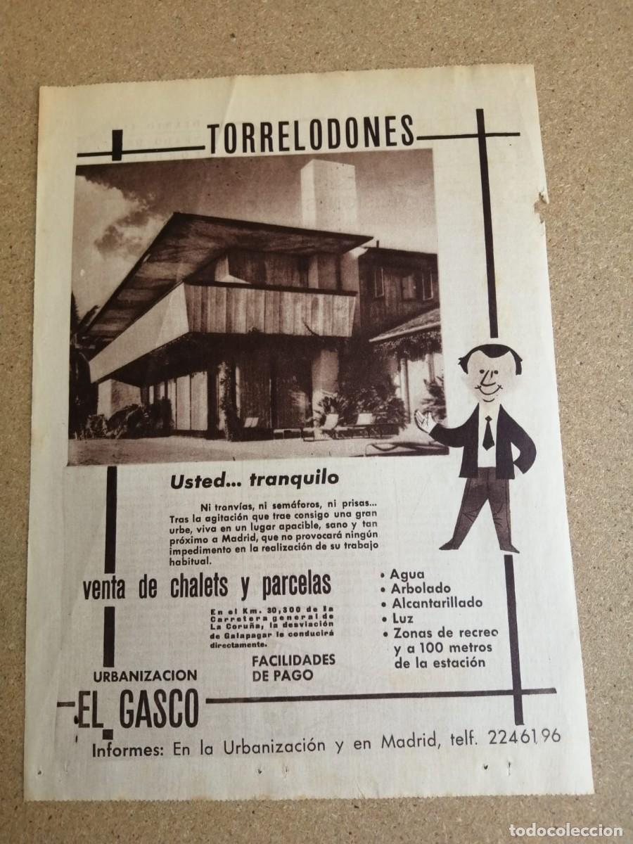 Otros art&iacute;culos de coleccionismo en papel: ANUNCIO. TORRELODONES, URBANIZACION EL GASCO
