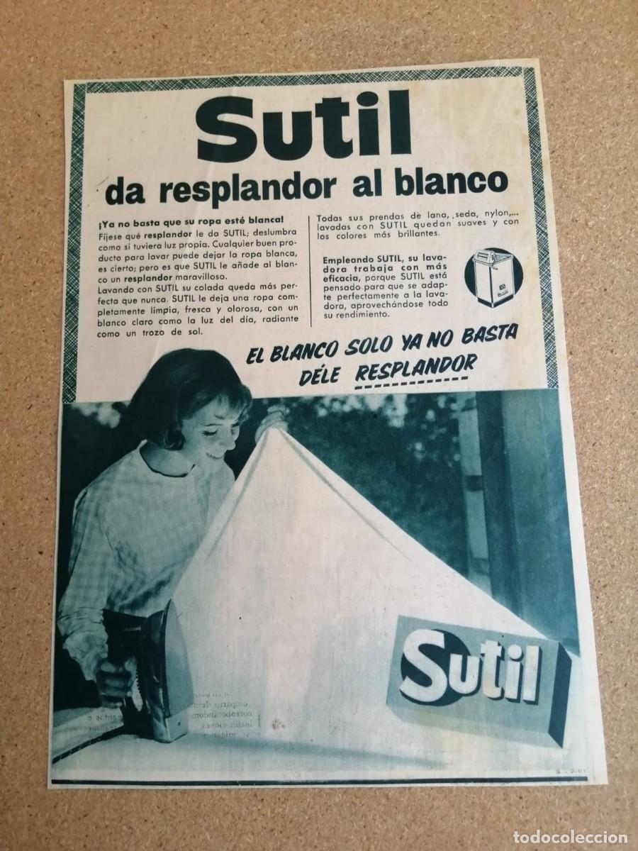 Otros art&iacute;culos de coleccionismo en papel: ANUNCIO. DETERGENTE SUTIL