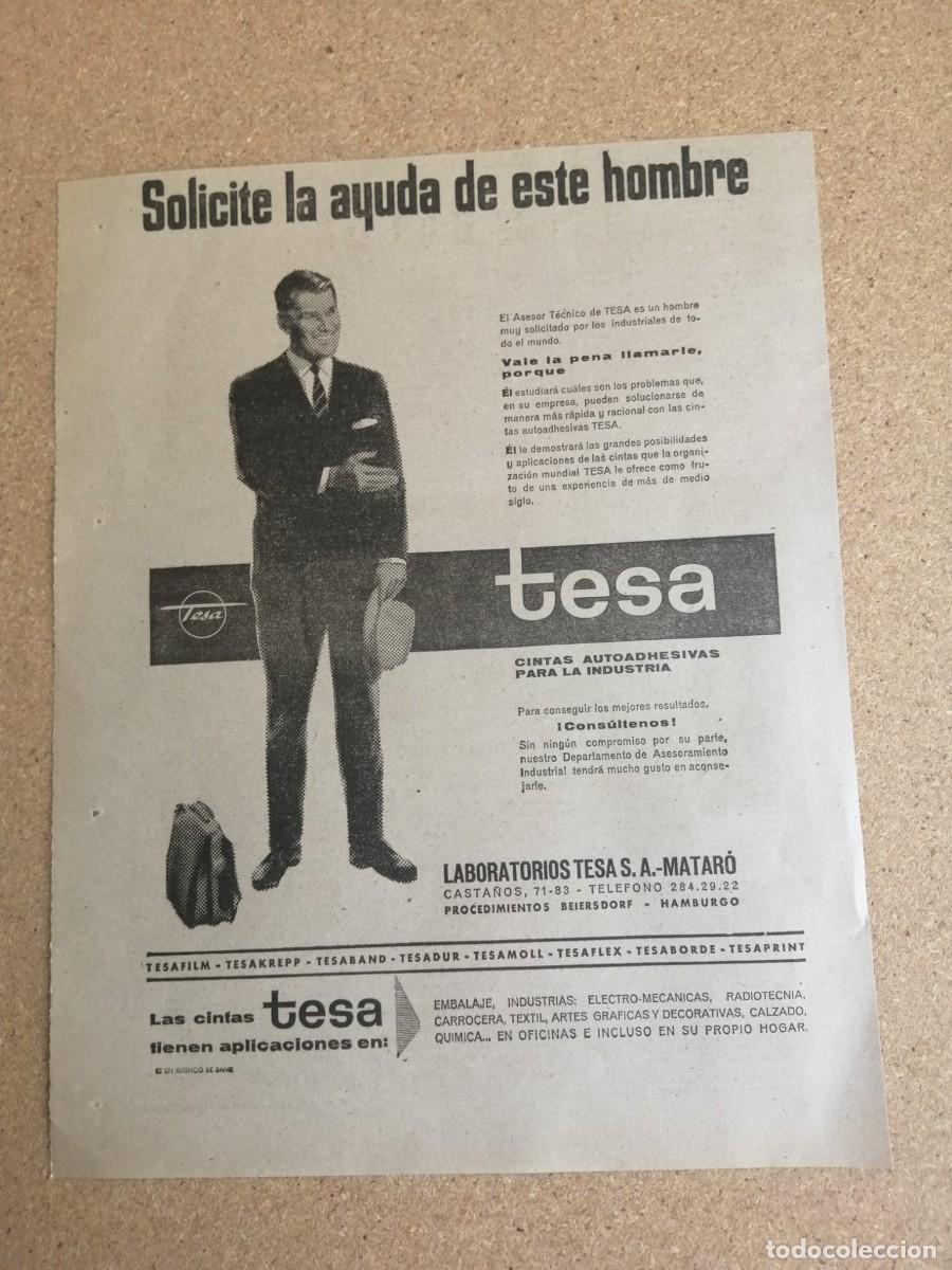 Otros art&iacute;culos de coleccionismo en papel: ANUNCIO. TESA, CINTAS AUTOADHESIVAS PARA LA INDUSTRIA