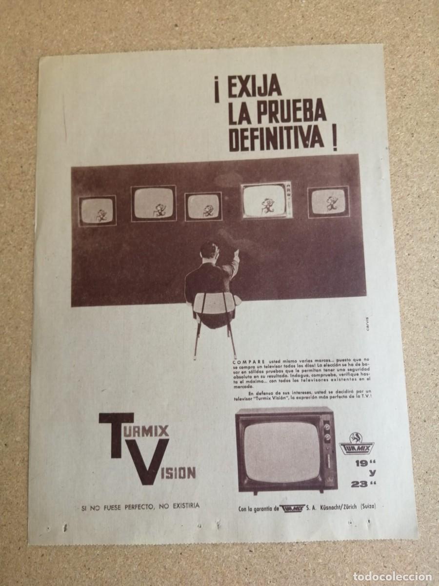 Otros art&iacute;culos de coleccionismo en papel: ANUNCIO. TV TURMIX VISION