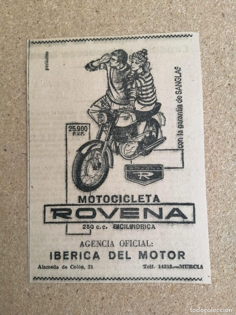 Otros art&iacute;culos de coleccionismo en papel: ANUNCIO. MOTOCICLETA ROVENA