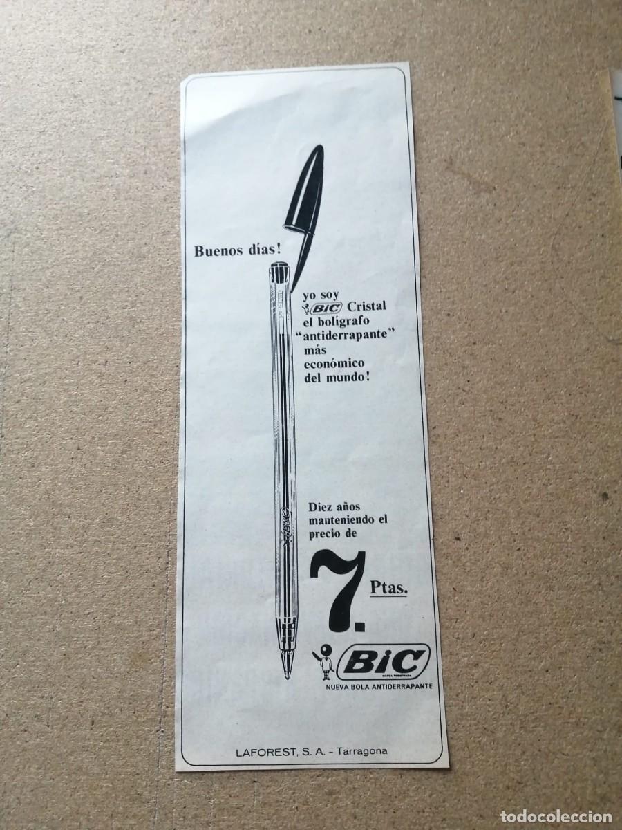 Otros art&iacute;culos de coleccionismo en papel: ANUNCIO. BOLIGRAFO BIC CRISTAL