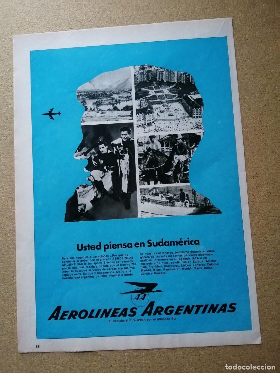 Otros art&iacute;culos de coleccionismo en papel: ANUNCIO. AEROLINEAS ARGENTINAS