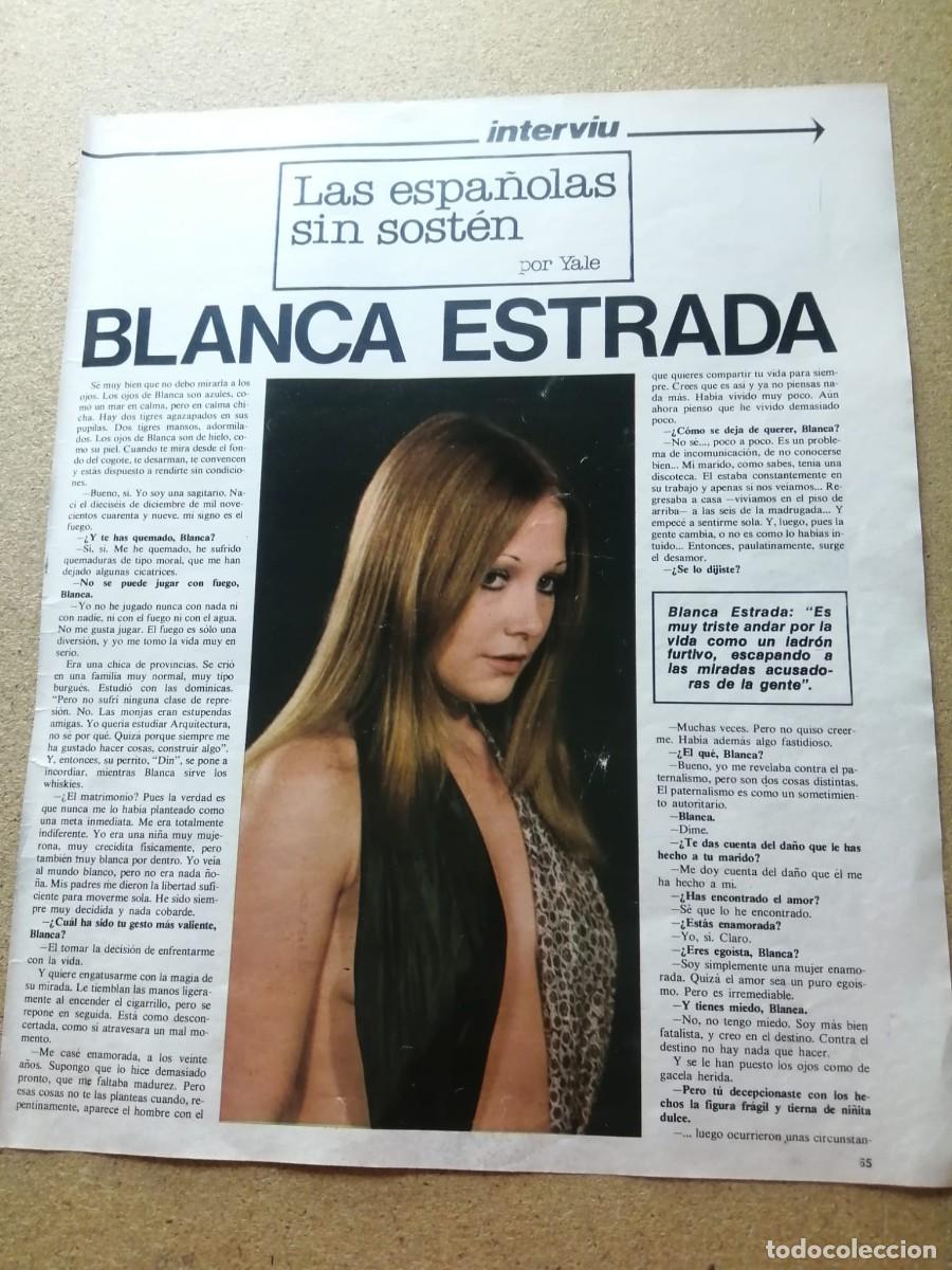 Otros art&iacute;culos de coleccionismo en papel: REPORTAJE. BLANCA ESTRADA