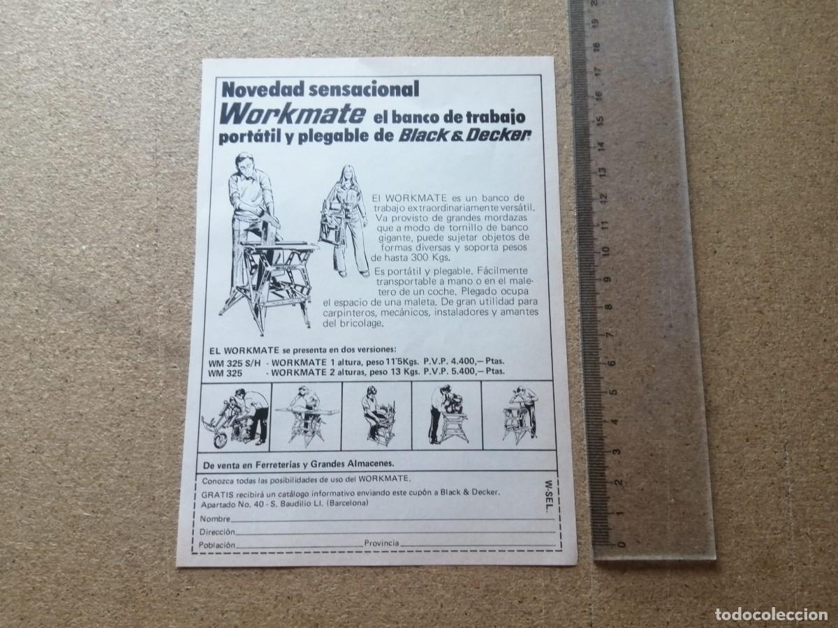 Otros art&iacute;culos de coleccionismo en papel: ANUNCIO. BANCO DE TRABAJO WORKMATE