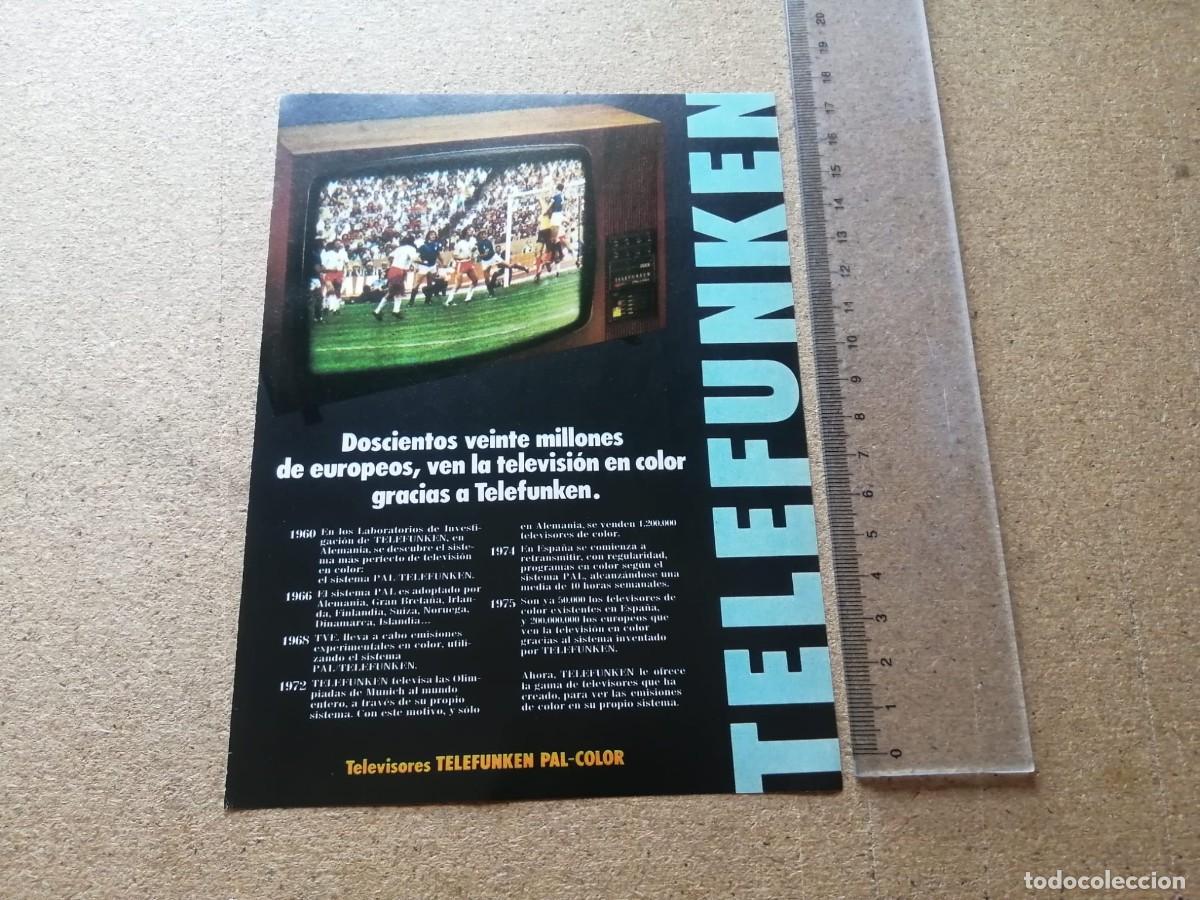 Otros art&iacute;culos de coleccionismo en papel: ANUNCIO. TELEVISOR TELEFUNKEN