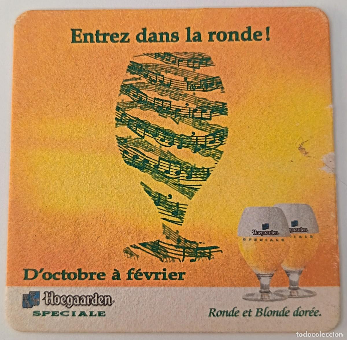 Otros art&iacute;culos de coleccionismo en papel: Posavasos. Posavasos cuadrado. Hoegaarden Entrez Dans La Ronde D'Octubre &aacute; F&egrave;vrier.