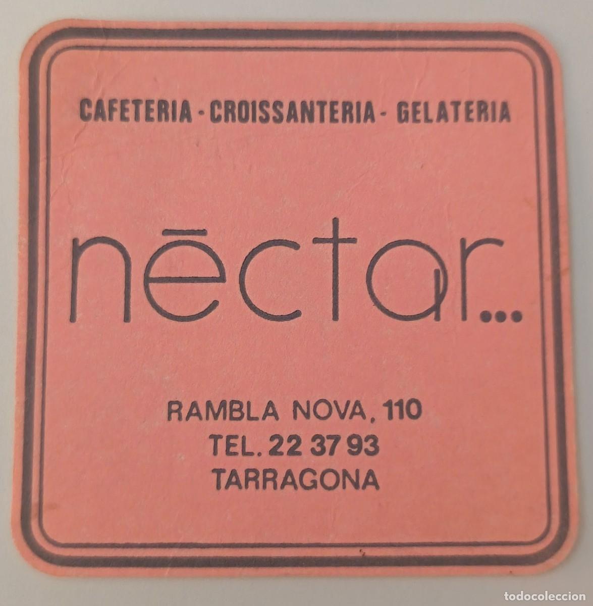 Otros art&iacute;culos de coleccionismo en papel: Posavasos. Posavasos cuadrado. Cafeteria. Croissanteria - Gelateria. Nectar Tarragona.