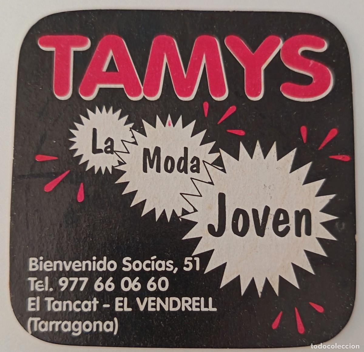 Otros art&iacute;culos de coleccionismo en papel: Posavasos. Posavasos cuadrado. Tamys La moda Joven. El tancat. El Vendrell.