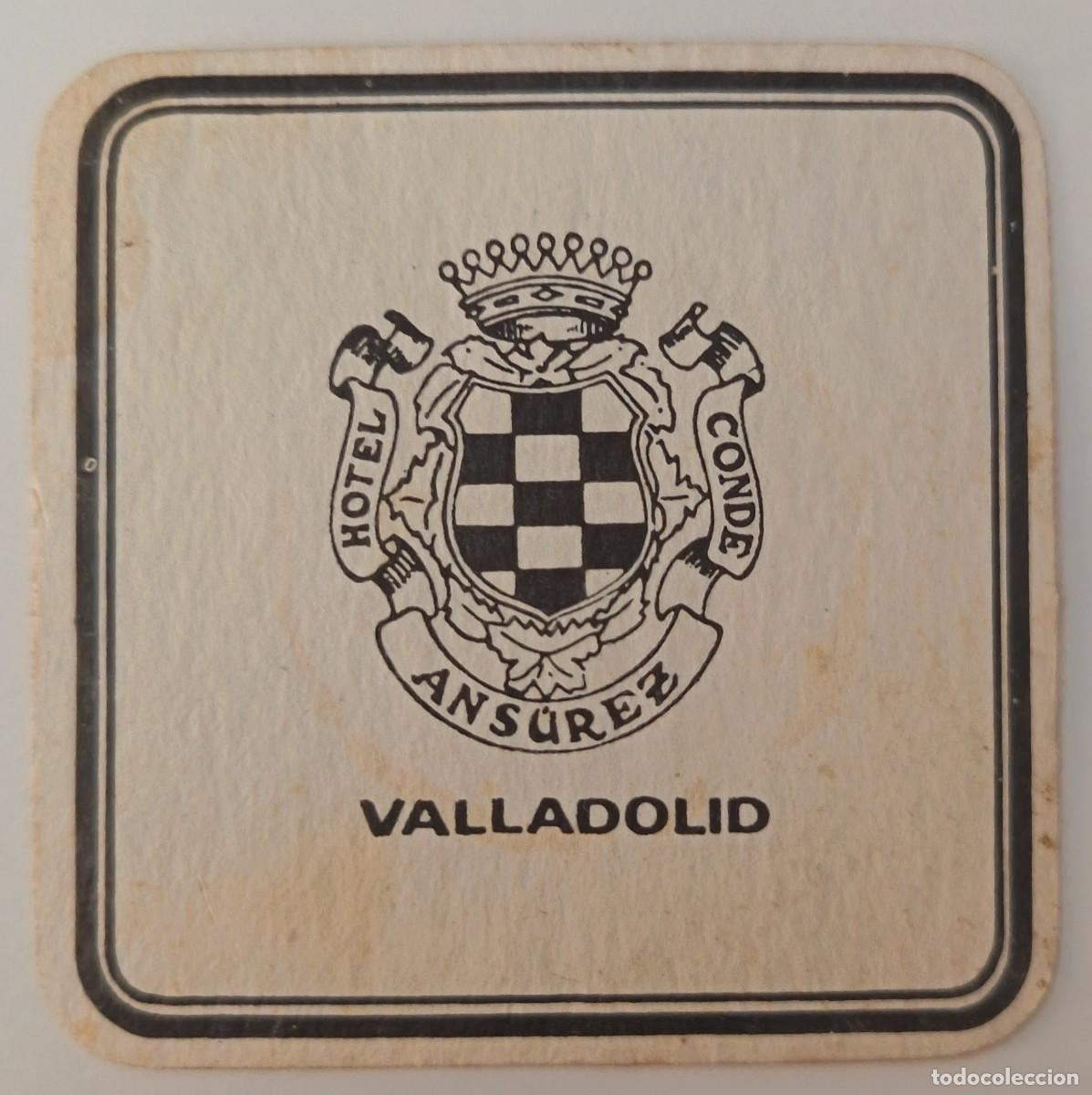 Otros art&iacute;culos de coleccionismo en papel: Posavasos. Posavasos cuadrado. Hotel Conde Ans&uacute;rez. Valladolid.
