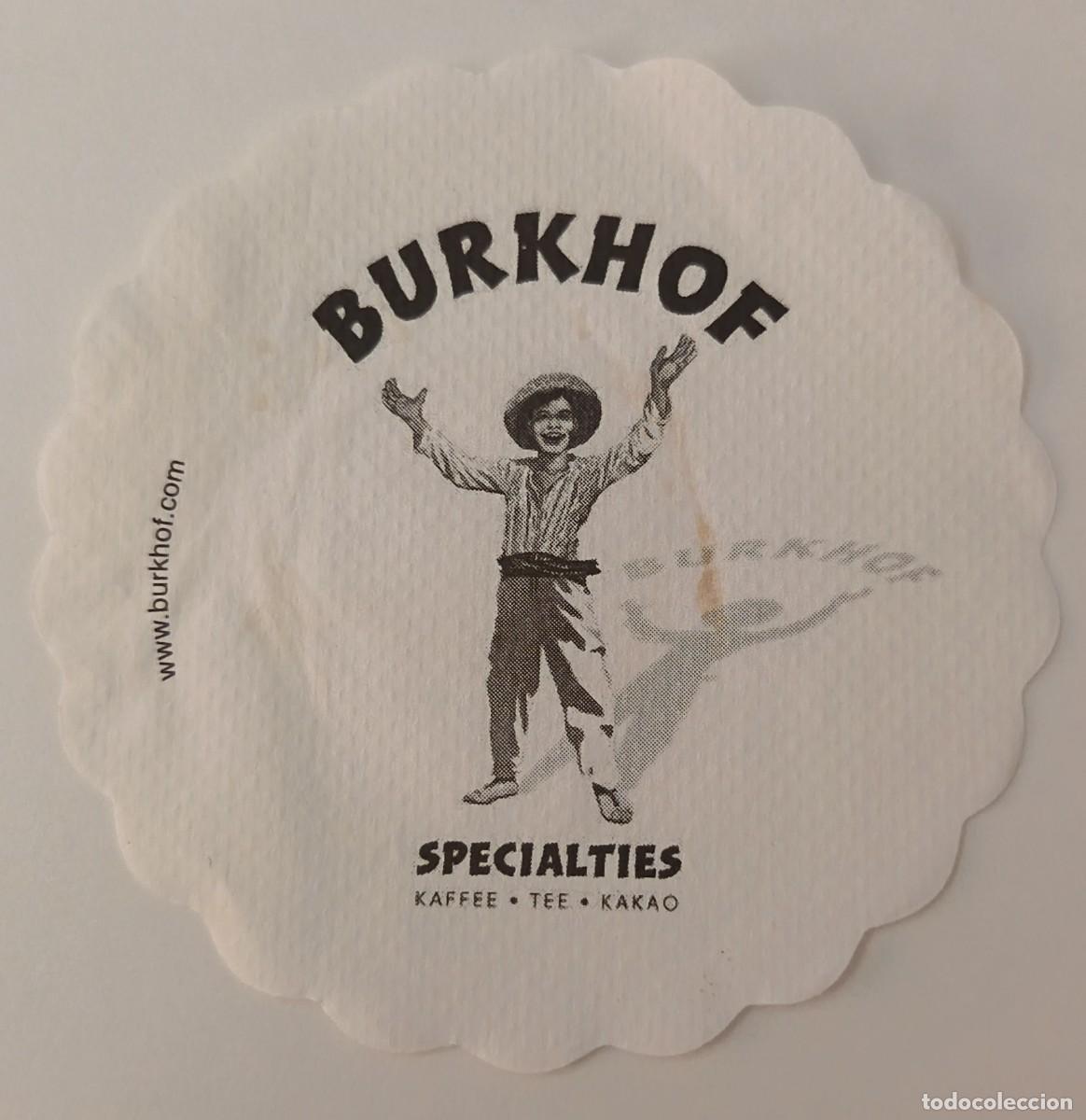 Otros art&iacute;culos de coleccionismo en papel: Posavasos. Posavaso redondo. Burkhof Specialties Ccafee tee kakao.