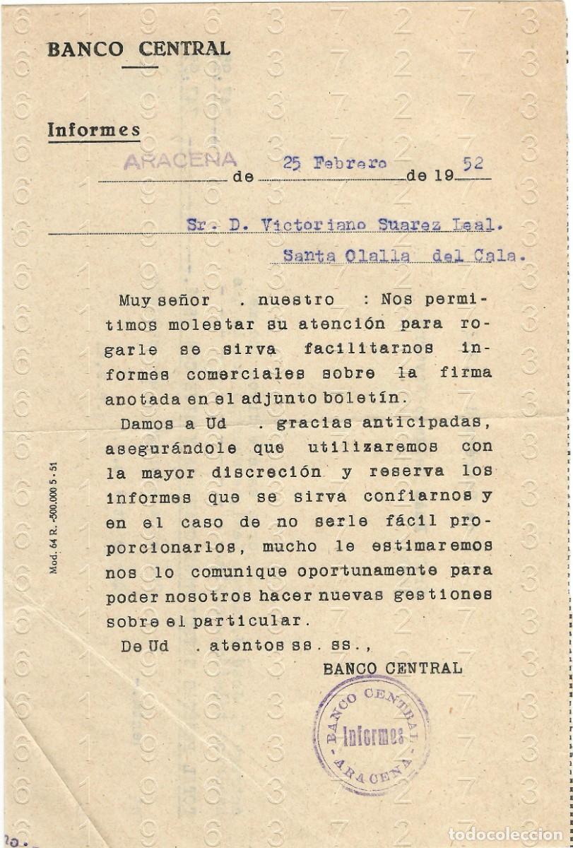 Collectionnisme Papier divers: SANTA OLALLA DEL CALA HUELVA 1953 CARTA 1952 M33