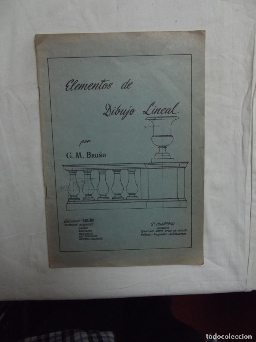 Otros art&iacute;culos de coleccionismo en papel: ELEMENTOS DE DIBUJO LINEAL POR G.M. BRU&Ntilde;O