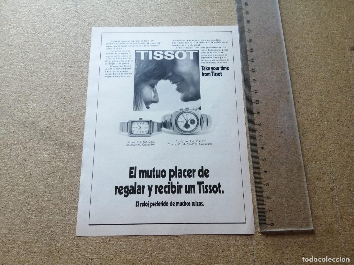 Otros art&iacute;culos de coleccionismo en papel: ANUNCIO. RELOJ TISSOT