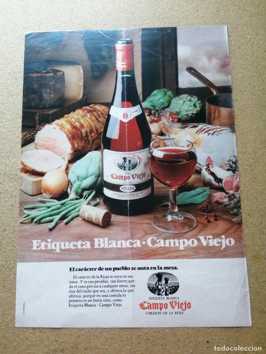 Otros art&iacute;culos de coleccionismo en papel: ANUNCIO. VINOS CAMPO VIEJO, ETIQUETA BLANCA
