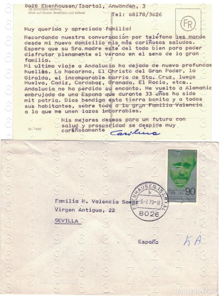 Otros art&iacute;culos de coleccionismo en papel: RENTERIA NIESSEN SOBRE Y CARTA POSTAL DE REPRESENTANTE 1979 M34