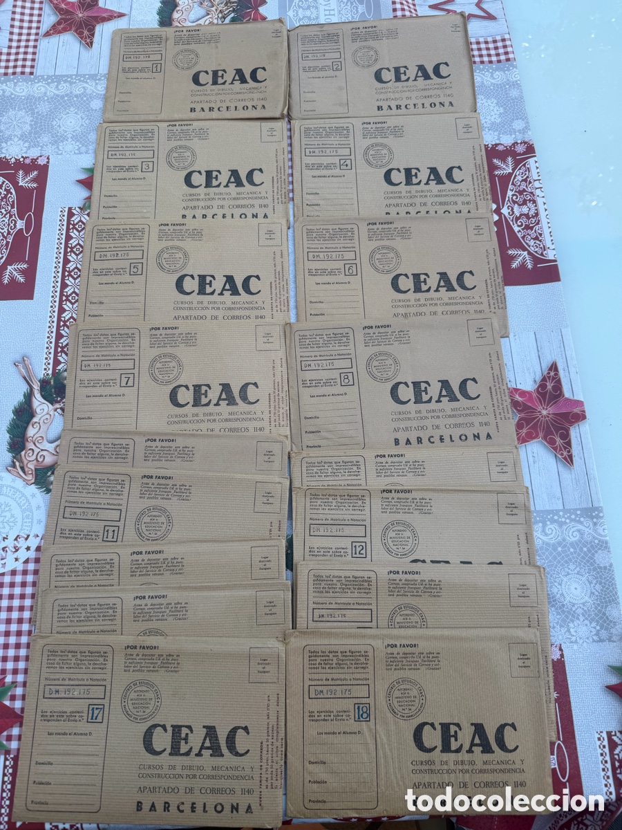 Otros art&iacute;culos de coleccionismo en papel: Curso CEAC Delineante Mec&aacute;nico 1965 &ndash; 17 env&iacute;os