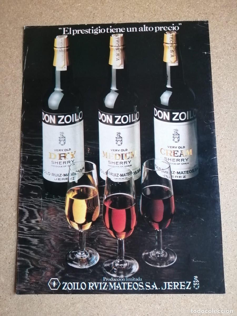 Otros art&iacute;culos de coleccionismo en papel: ANUNCIO. DON ZOILO, DRY SHERRY, JEREZ
