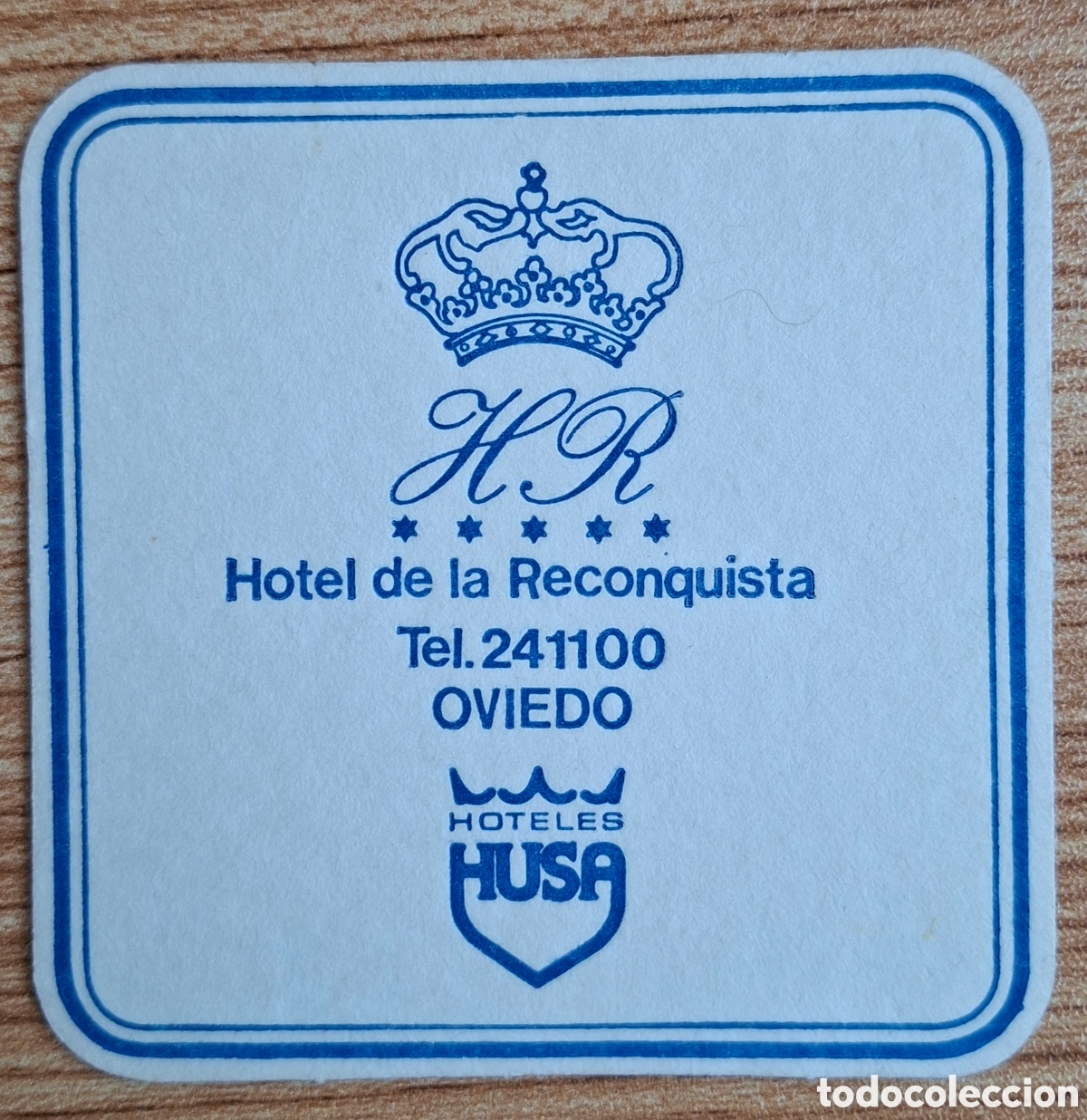 Otros art&iacute;culos de coleccionismo en papel: Posavasos Husa Hotel de la Reconquista - Oviedo (Asturias)