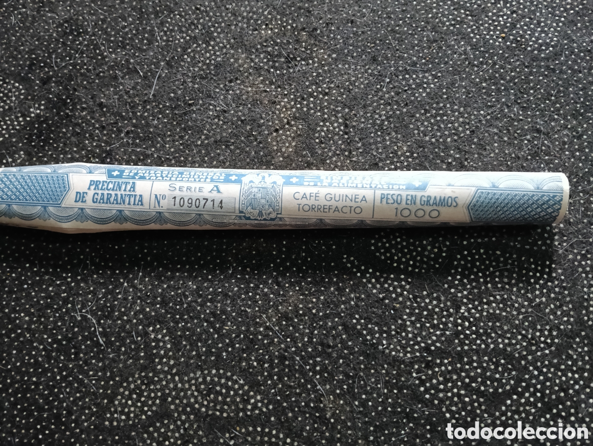 Otros art&iacute;culos de coleccionismo en papel: precinto fiscal antiguo de garant&iacute;a para caf&eacute; torrefacto, emitido en Espa&ntilde;a (o para sus territorios