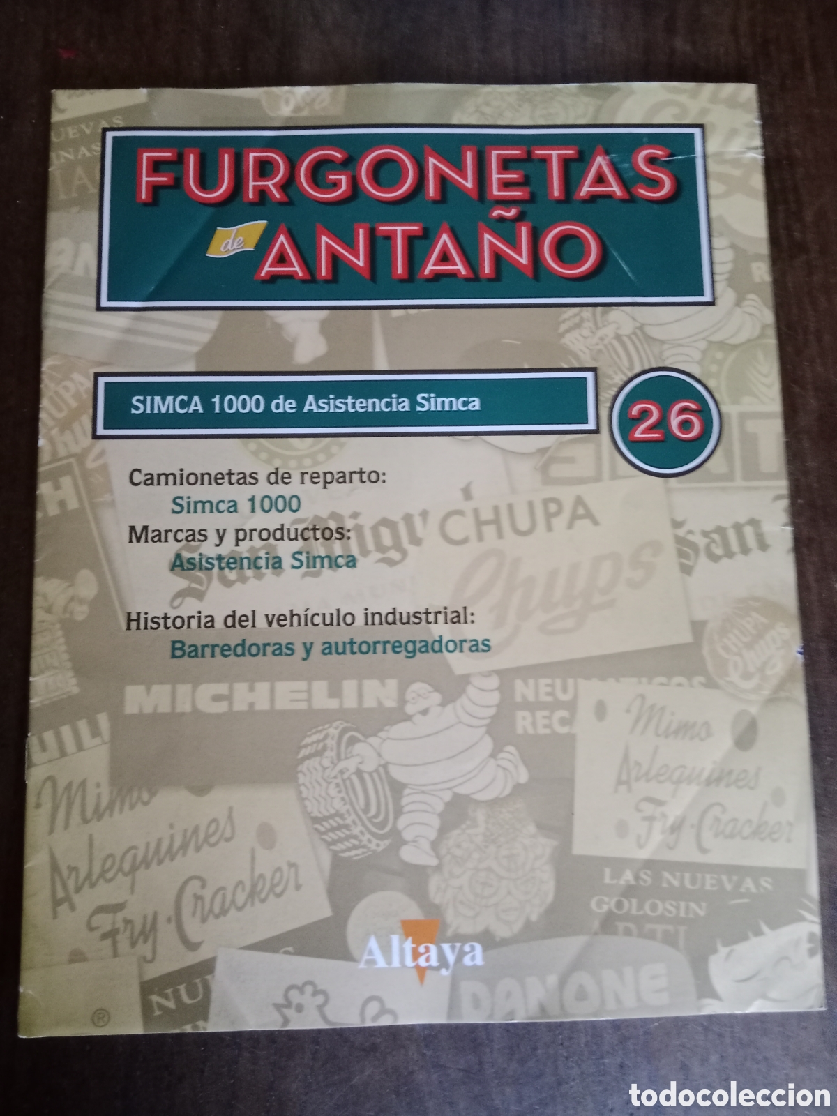Otros art&iacute;culos de coleccionismo en papel: Fasc&iacute;culo furgoneta de anta&ntilde;o Simca 1000