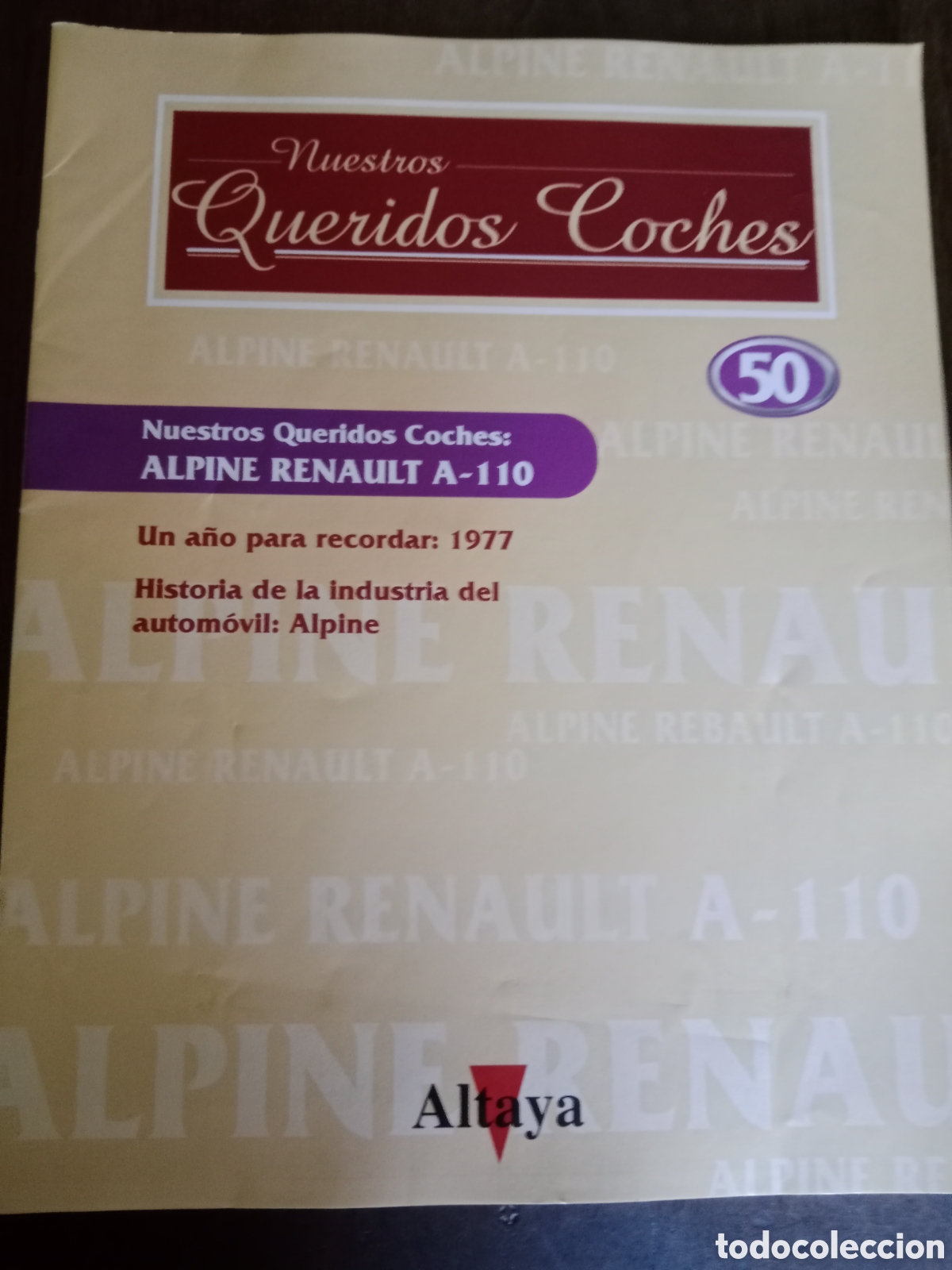 Otros art&iacute;culos de coleccionismo en papel: Fasc&iacute;culo queridos coches Renault Alpine A 110