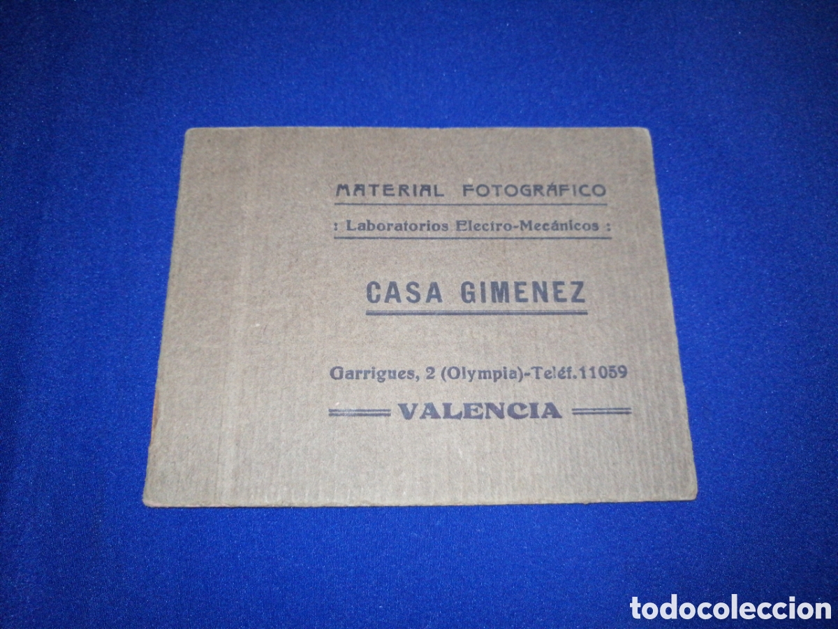 Paper Collecting Others: FUNDA MATERIAL FOTOGR&Aacute;FICO CASA GIM&Eacute;NEZ (VALENCIA)