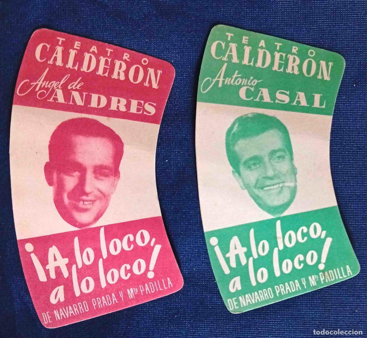 Otros art&iacute;culos de coleccionismo en papel: TEATRO CALDER&Oacute;N. &iexcl;A LO LOCO, A LO LOCO! &Aacute;NGEL D ANDR&Eacute;S, ANTONIO CASAL. 2 TARJETAS CON EFECTO &Oacute;PTICO.