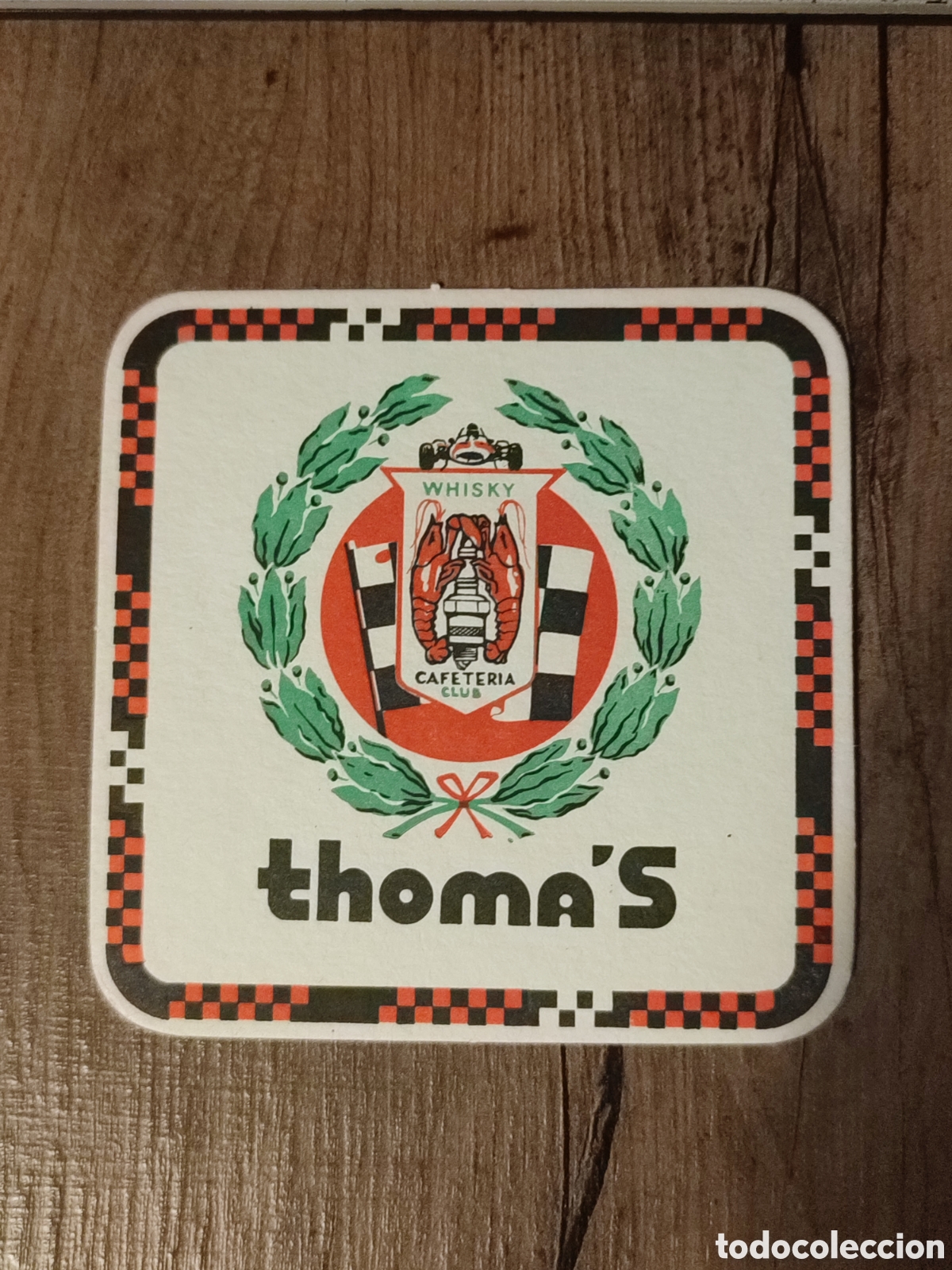 Otros art&iacute;culos de coleccionismo en papel: Posavaso Cafeter&iacute;a Whisky Club Thoma's BURGOS