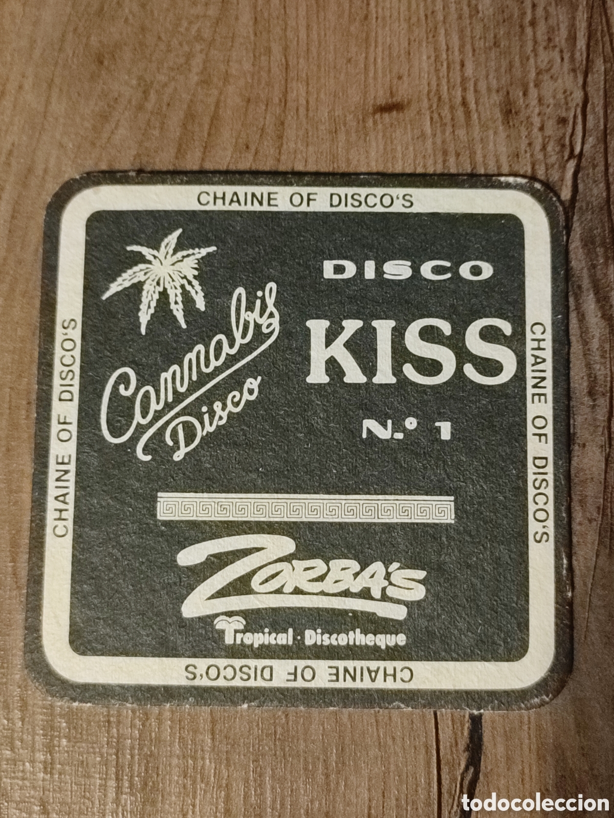 Otros art&iacute;culos de coleccionismo en papel: Posavaso Zorba's Kiss Cannabis Disco MALLORCA