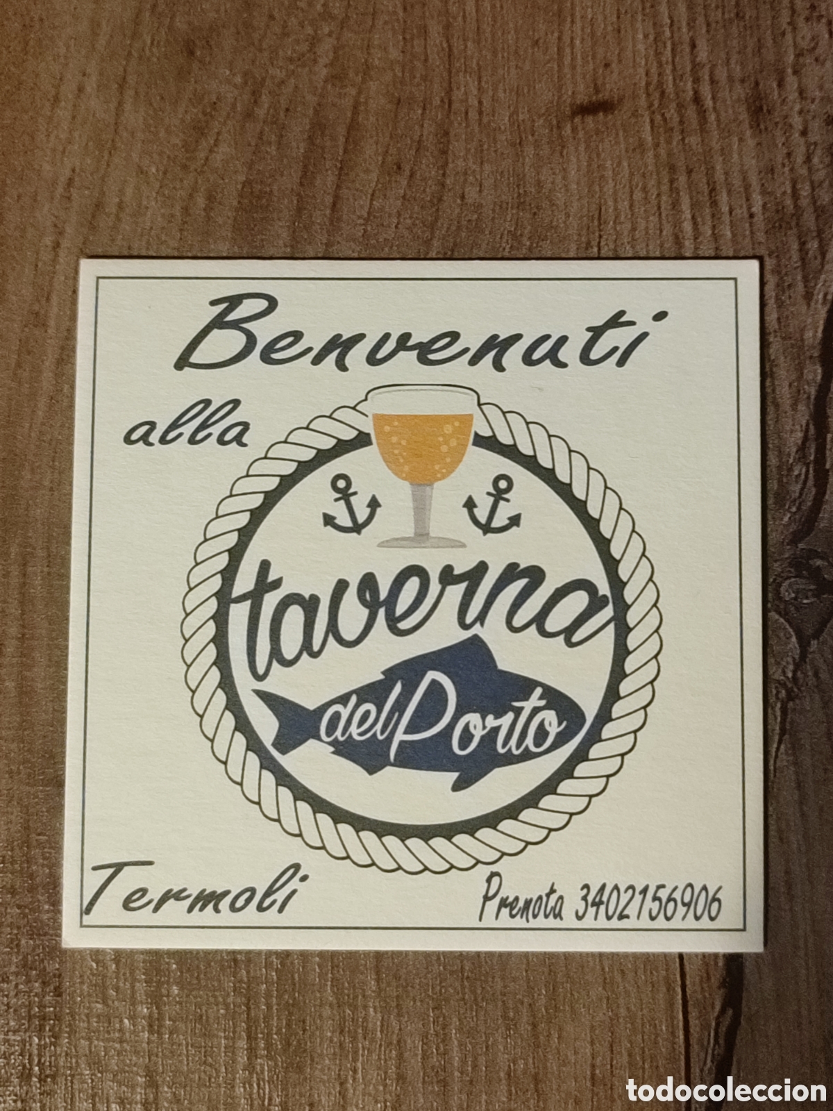 Otros art&iacute;culos de coleccionismo en papel: Posavaso Taverna del Porto TERMOLI ITALIA