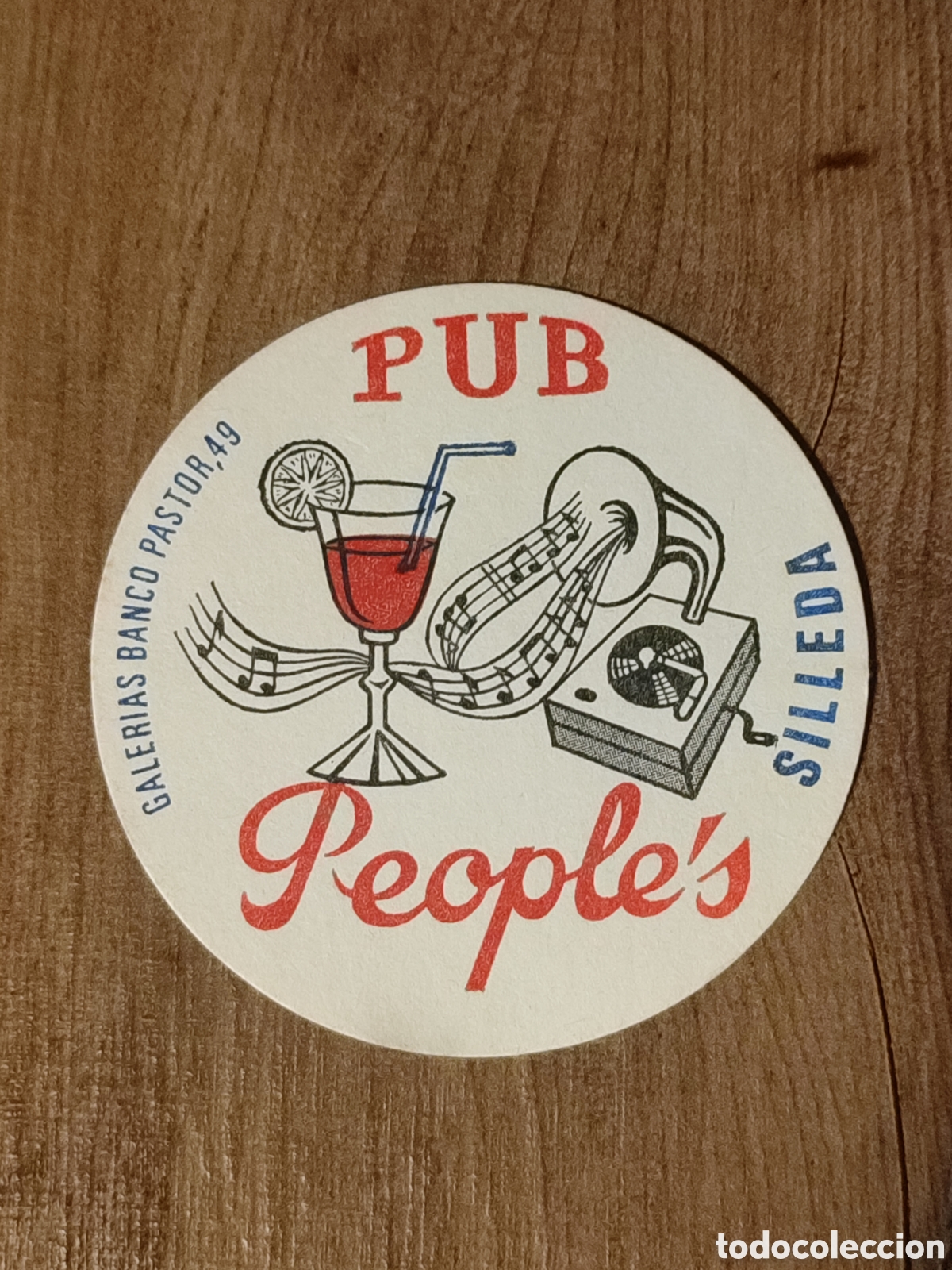 Otros art&iacute;culos de coleccionismo en papel: Posavaso People's PUB SILLEDA PONTEVEDRA