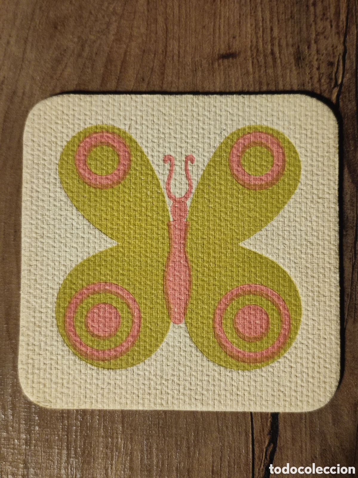 Otros art&iacute;culos de coleccionismo en papel: Posavaso Antiguo Mariposa DESCONOCIDO a&ntilde;os 70