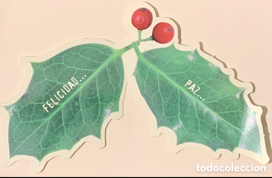Otros art&iacute;culos de coleccionismo en papel: Hojas de acebo. Publicidad Telef&oacute;nica. Papel. A&ntilde;os 80.