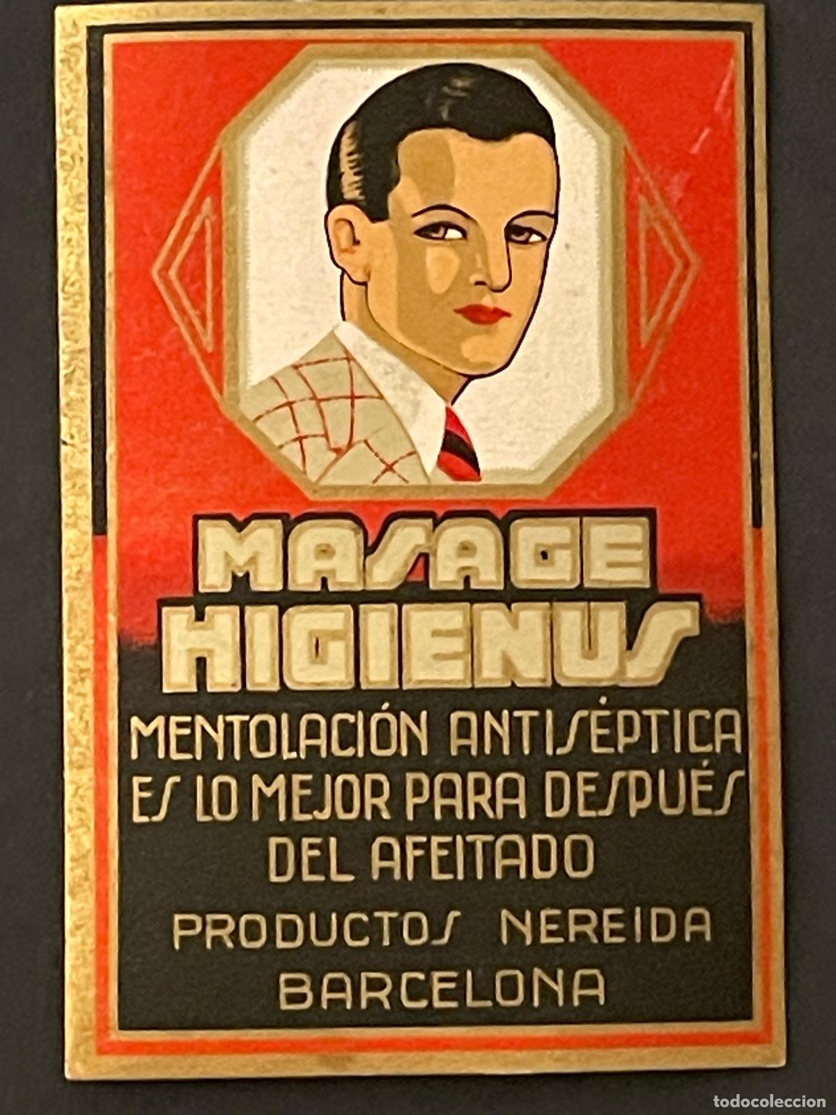 Otros art&iacute;culos de coleccionismo en papel: MASAGE HIGIENUS - PARA EL AFEITADO - PRODUCTOS NEREIDA BARCELONA
