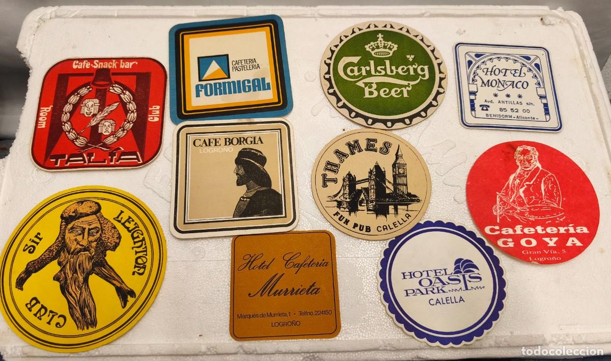 Otros art&iacute;culos de coleccionismo en papel: CONJUNTO DE 10 POSAVASOS. CARLSBERG, MURRIETA, CALELLA, BENIDORM, FORMIGAL, LOGRO&Ntilde;O&hellip;