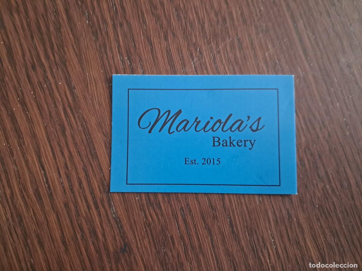 Otros art&iacute;culos de coleccionismo en papel: tarjeta de visita de publicidad, Mariola's bakery, Palma de Mallorca.